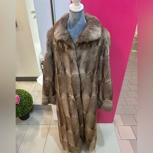 Tan & Grey M Solomon Fur Coat